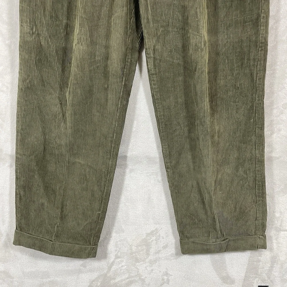 Vtg Y2K Double Pleated Corduroy Pants Mens 33x30 (fit 34x30) Baggy Old Navy 90s